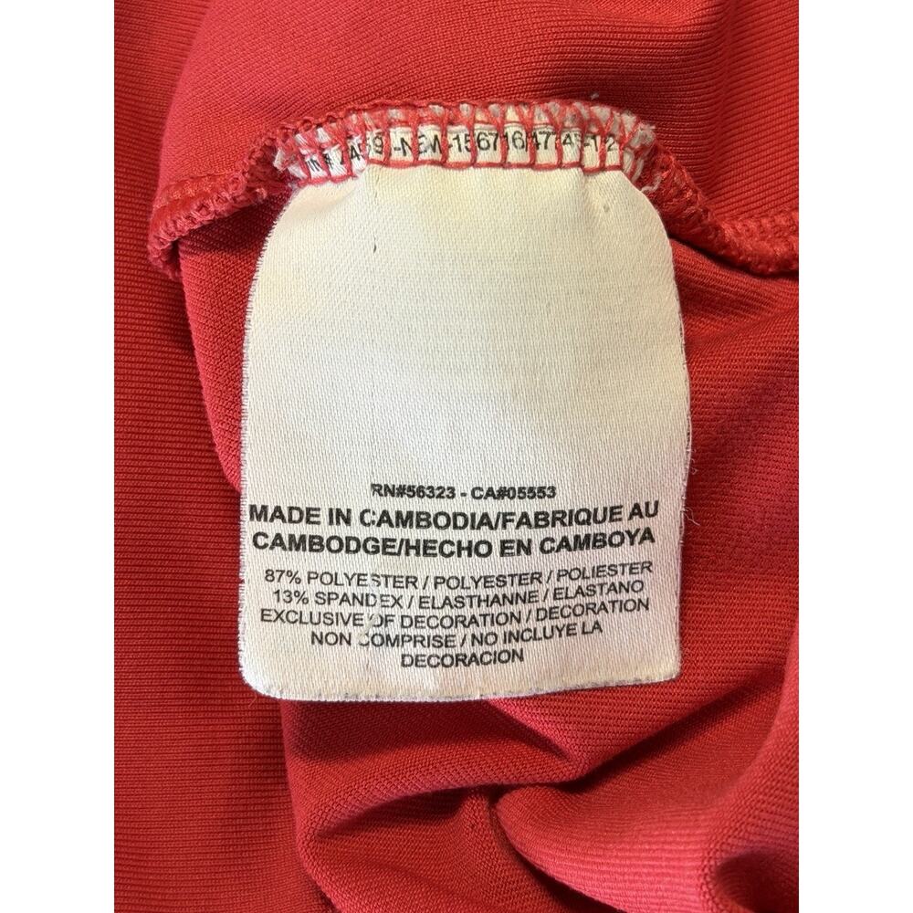 Nike Womens Hot Pink Dri Fit Split Neck Active Top Small Y2K Yoga 2000s Bright - Picture 9 of 10